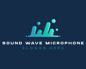 Bubble Wave Sound  logo design