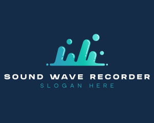 Bubble Wave Sound  logo design