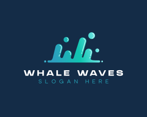 Bubble Wave Sound  logo design