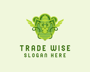 Wisdom Owl Bird logo design