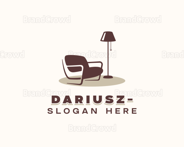 Armchair Lamp Decoration Logo