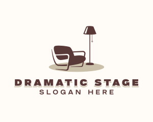 Armchair Lamp Decoration logo design