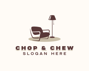 Chair - Armchair Lamp Decoration logo design
