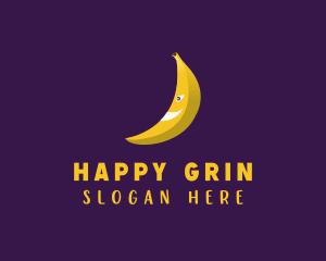 Smile - Smiling Banana Cartoon logo design