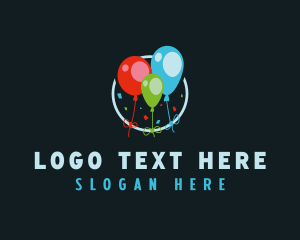 Helium Balloon - Balloon Party Celebration logo design