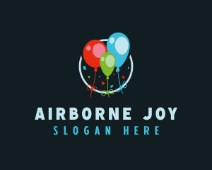 Balloon Party Celebration logo design