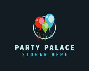 Balloon Party Celebration logo design