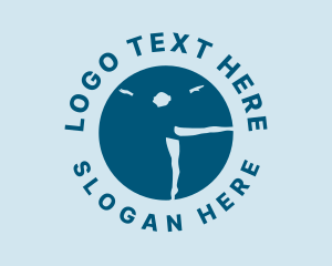 Aerobic - Blue Gymnastics Center logo design