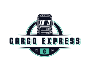 Cargo Truck Transportation logo design