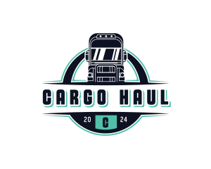 Cargo Truck Transportation logo design