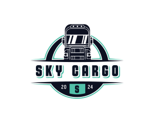 Cargo Truck Transportation logo design