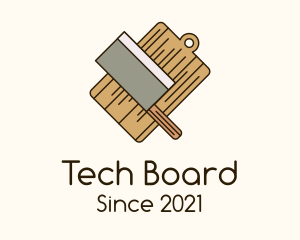 Chopping Board Knife logo design