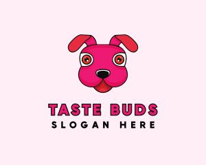 Tongue - Stuffed Toy Puppy logo design