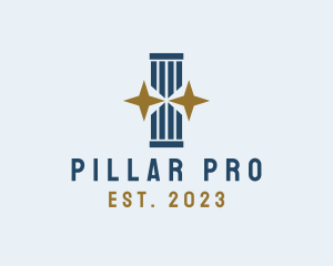 Star Pillar Construction logo design