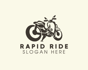 Retro Cruiser Motorcycle logo design