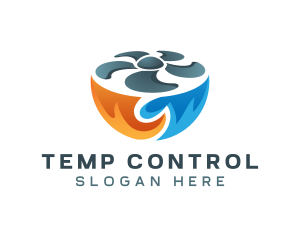 Thermostat - Industrial Propeller Fan logo design