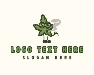 Hemp - Herbal Smoking Marijuana logo design