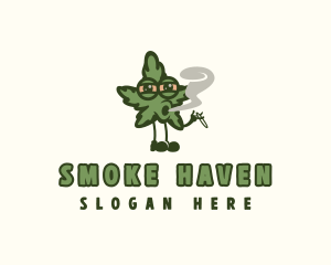 Herbal Smoking Marijuana logo design