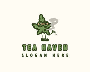 Herbal Smoking Marijuana logo design