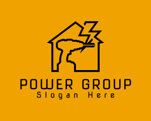 Electric Drill House Logo