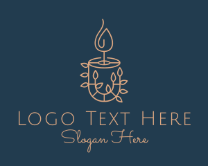 Scented Candle - Candle Interior Decor logo design