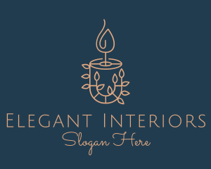 Candle Interior Decor  logo design