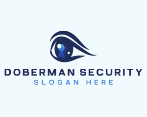 Eye Security Keyhole logo design