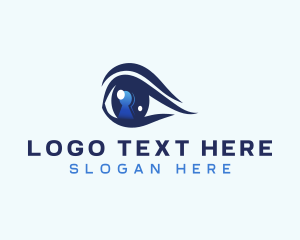 Cyber Security - Vision Security Keyhole logo design