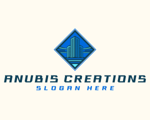 Building Tower Skyscraper logo design