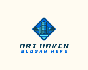 Building Tower Skyscraper logo design