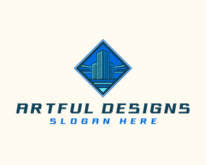 Building Tower Skyscraper logo design