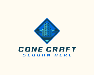 Building Tower Skyscraper logo design