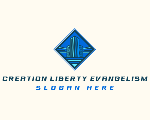 Building Tower Skyscraper logo design