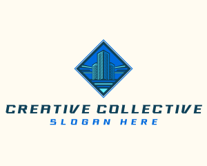 Building Tower Skyscraper logo design