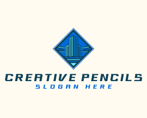 Building Tower Skyscraper logo design