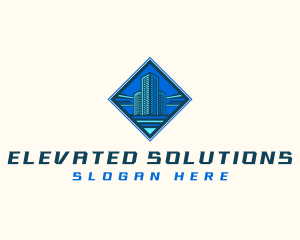 Building Tower Skyscraper logo design