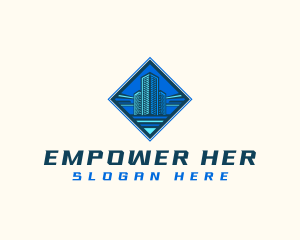 Building Tower Skyscraper logo design