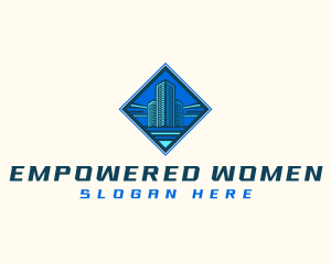 Building Tower Skyscraper logo design