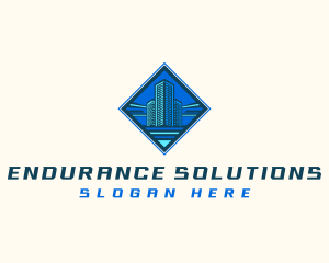 Building Tower Skyscraper logo design