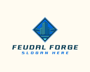 Building Tower Skyscraper logo design