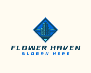 Building Tower Skyscraper logo design