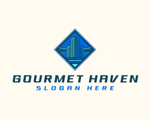 Building Tower Skyscraper logo design