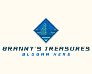 Building Tower Skyscraper logo design