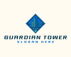 Building Tower Skyscraper logo design