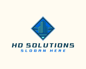 Building Tower Skyscraper logo design