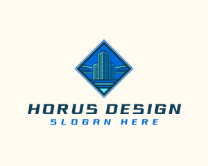 Building Tower Skyscraper logo design