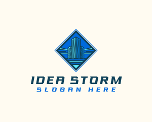 Building Tower Skyscraper logo design