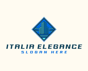 Building Tower Skyscraper logo design