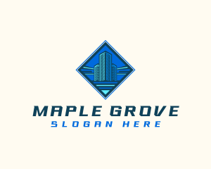 Building Tower Skyscraper logo design