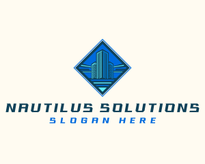 Building Tower Skyscraper logo design